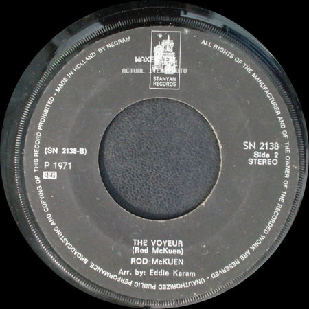 Rod Mckuen - The Voyeur / The Voyeur side A