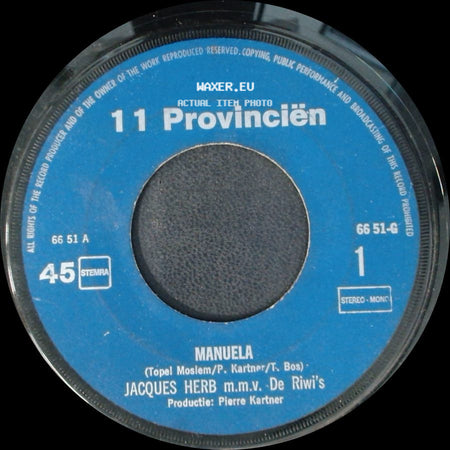 Jacques Herb M.M.V. De Riwi's - Manuela / Ik Wil Nog Even Met Je Praten side A