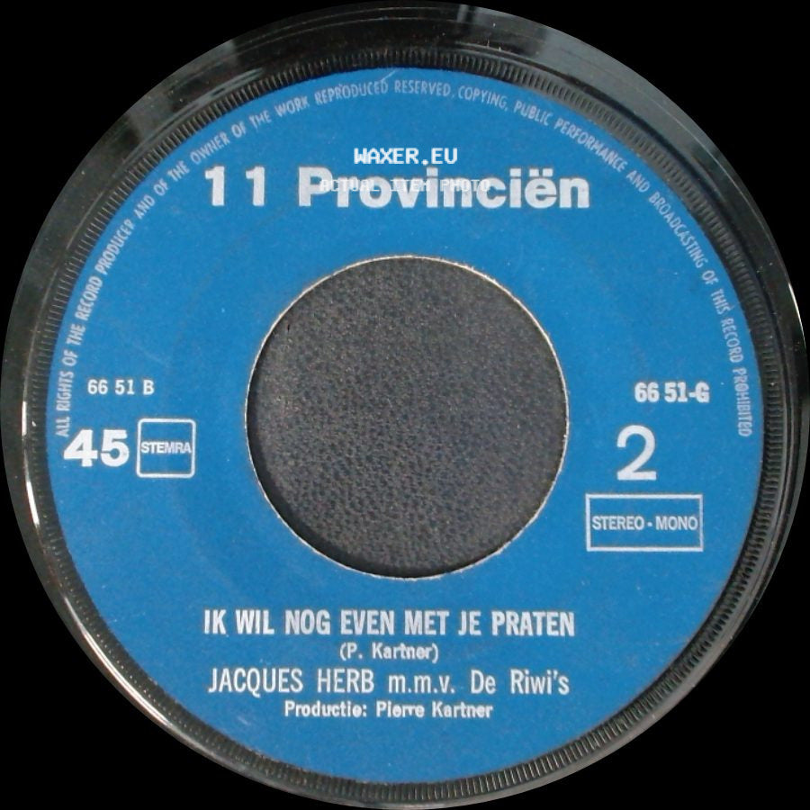 Jacques Herb M.M.V. De Riwi's - Manuela / Ik Wil Nog Even Met Je Praten side B