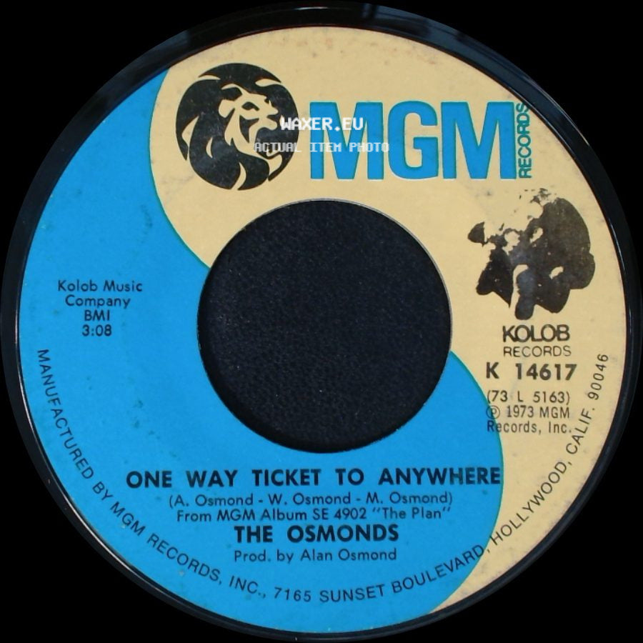 The Osmonds - Let Me In / One Way Ticket To Anywhere side B