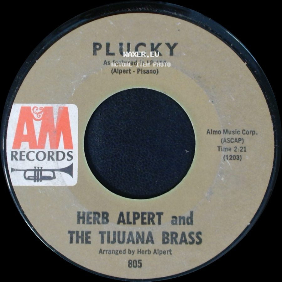 Herb Alpert And The Tijuana Brass - Plucky / The Work Song side A