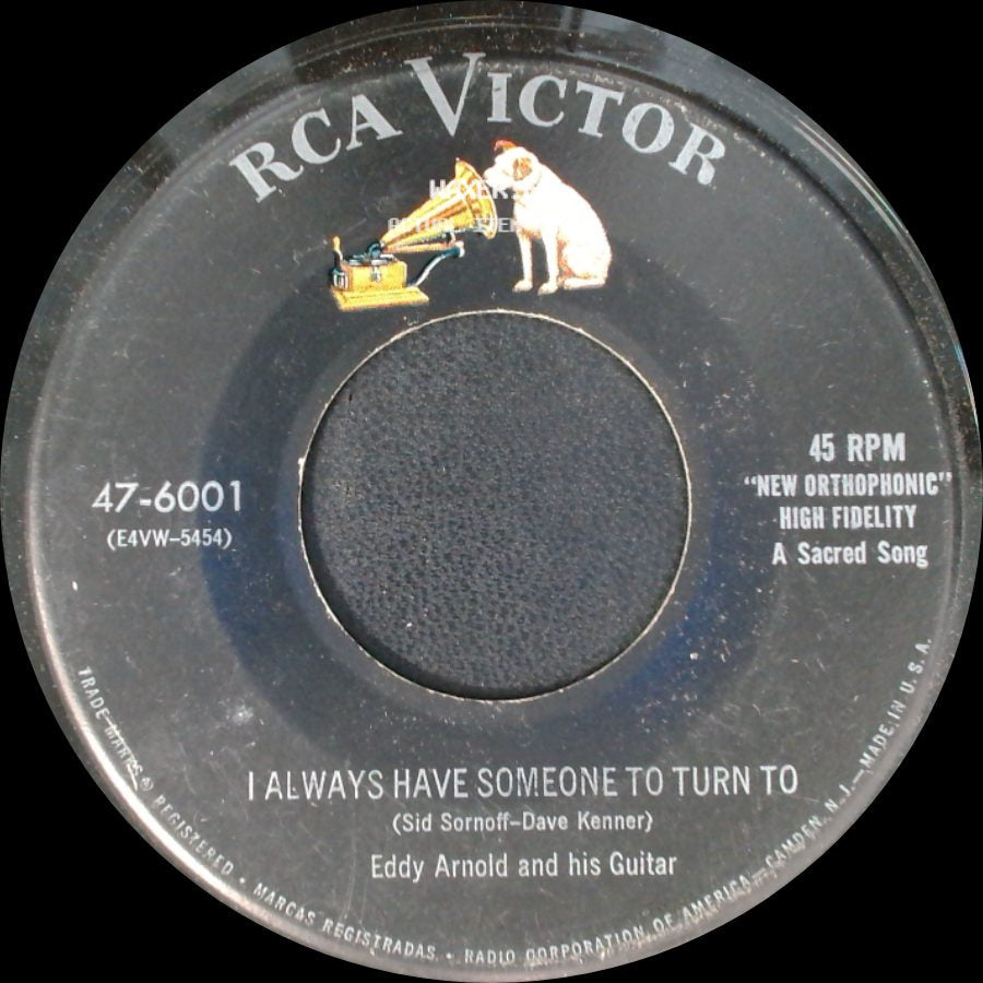 Eddy Arnold And His Guitar - It Took A Miracle / I Always Have Someone To Turn To side B