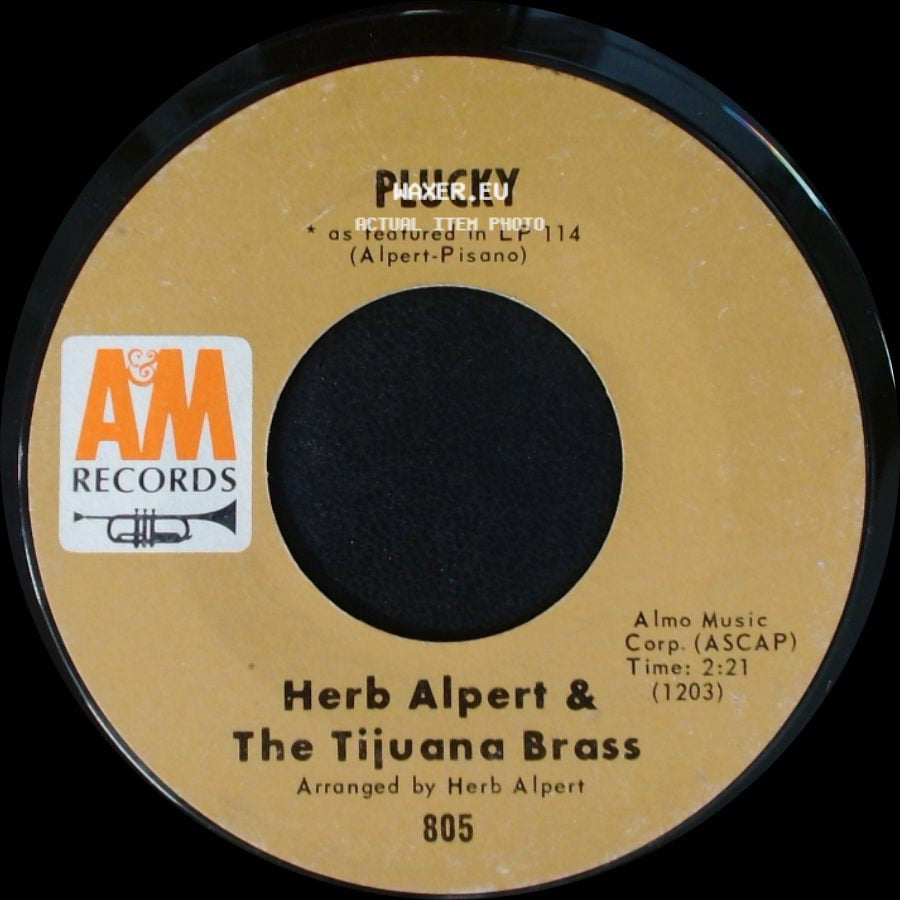 Herb Alpert & The Tijuana Brass - The Work Song / Plucky side B