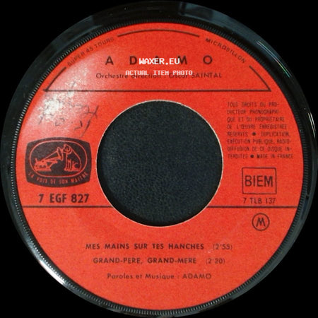 Adamo - Mes Mains Sur Tes Hanches / Unknown Title B side A