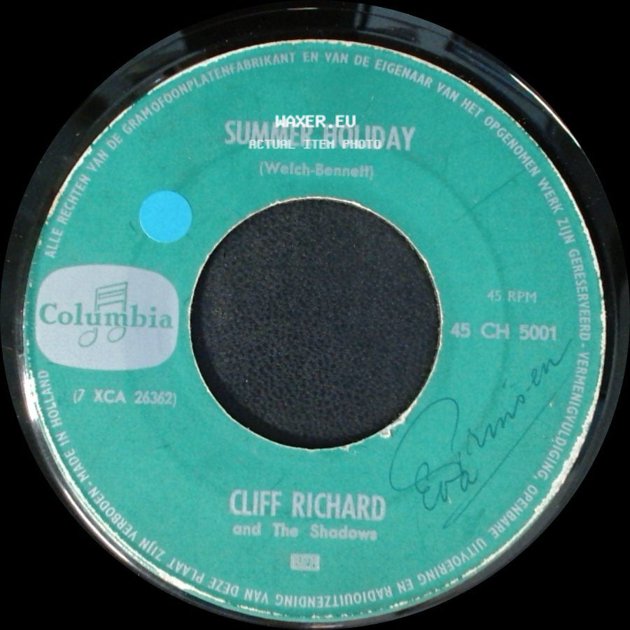 Cliff Richard And The Shadows - Summer Holiday / Dancing Shoes side A