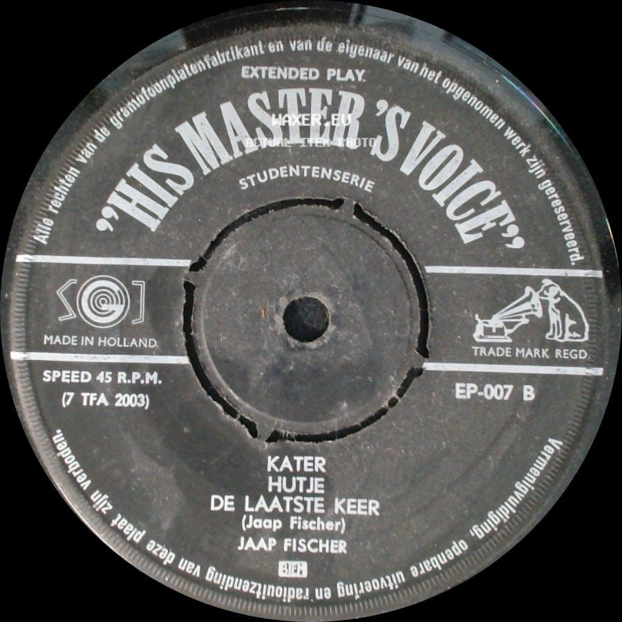 Jaap Fischer - Kater Hutje De Laatste Keer / Monniken De Koning Peer side A