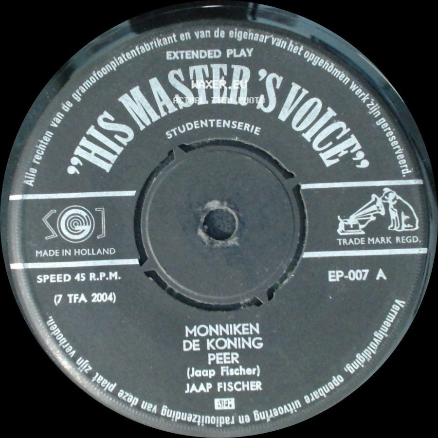 Jaap Fischer - Kater Hutje De Laatste Keer / Monniken De Koning Peer side B
