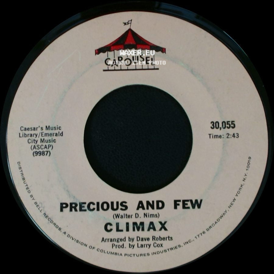Climax - Park Preserve / Precious And Few side B