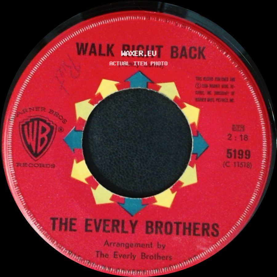 The Everly Brothers - Ebony Eyes / Walk Right Back side B