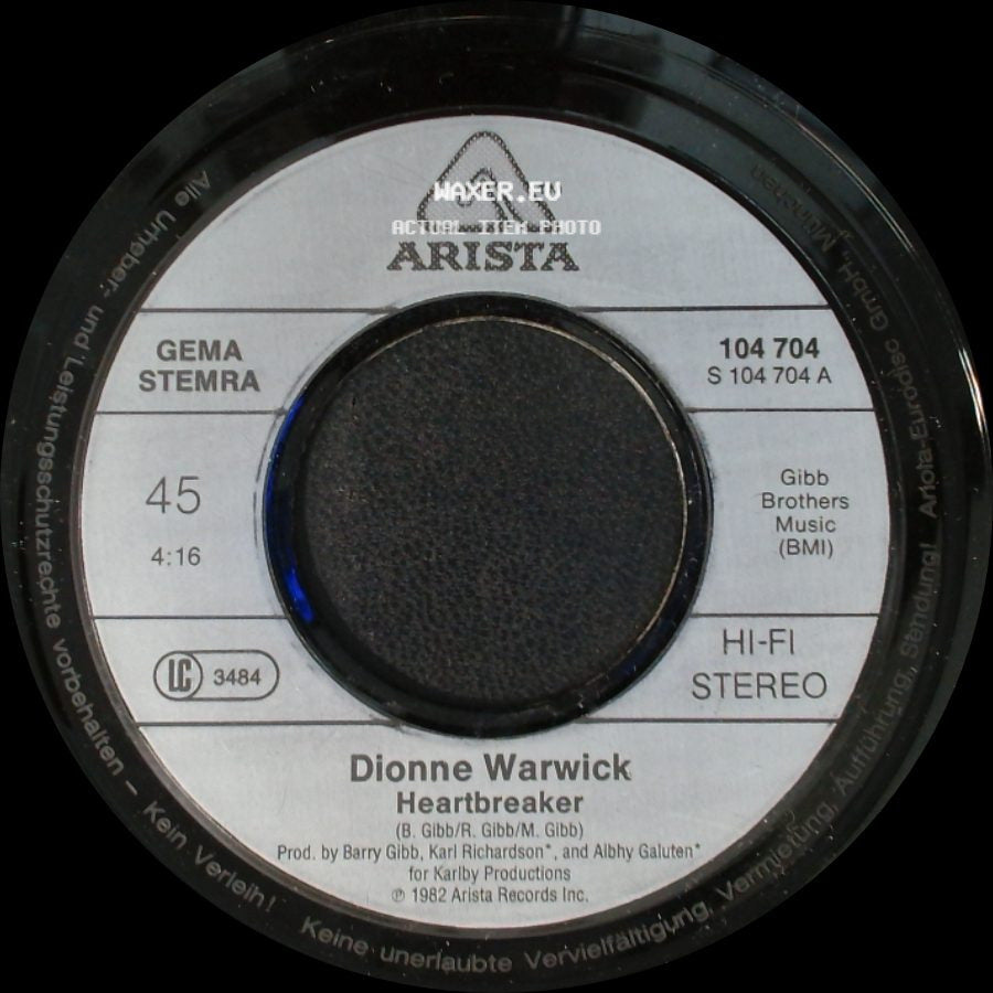 Dionne Warwick - Heartbreaker / I Can't See Anything (But You) side A