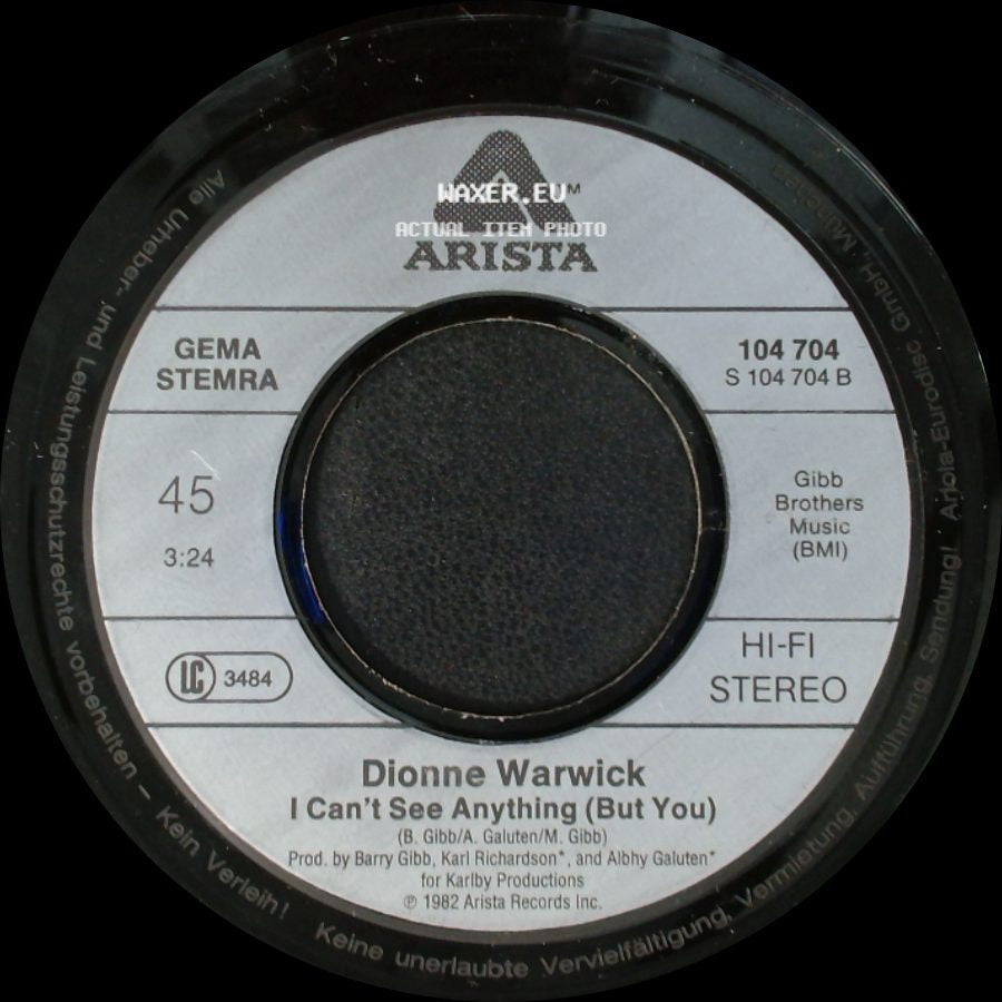 Dionne Warwick - Heartbreaker / I Can't See Anything (But You) side B