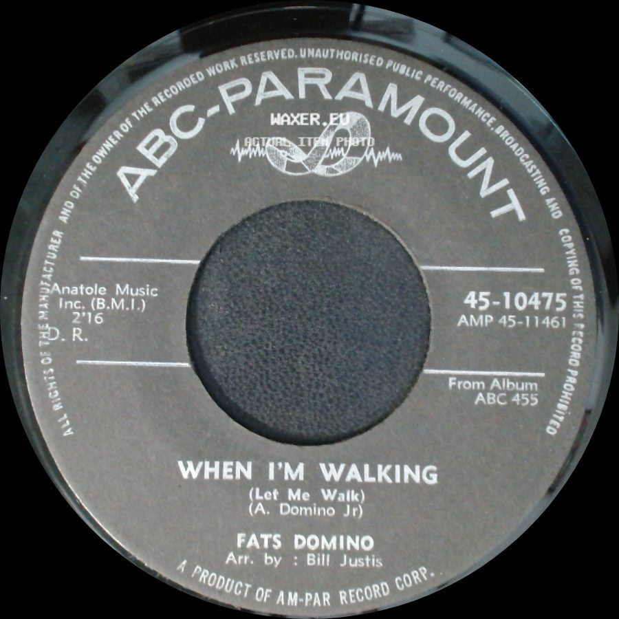 Fats Domino - I've Got A Right To Cry / When I'm Walking (Let Me Walk) side B