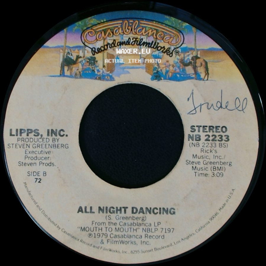 Lipps, Inc. - Funkytown / All Night Dancing side B