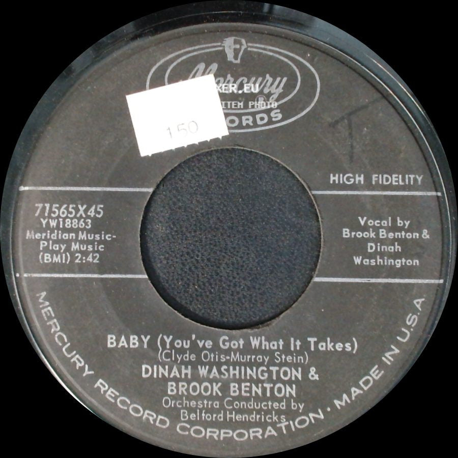 Dinah Washington & Brook Benton / Brook Benton & Dinah Washington - Baby (You've Got What It Takes) / I Do side A