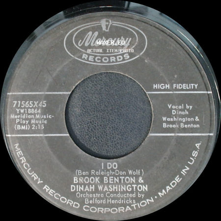 Dinah Washington & Brook Benton / Brook Benton & Dinah Washington - Baby (You've Got What It Takes) / I Do side B