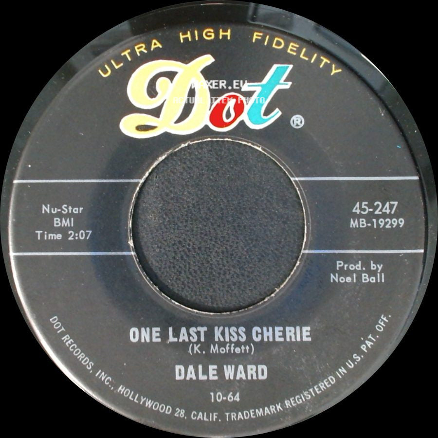 Dale Ward - Letter From Sherry / One Last Kiss Cherie side B