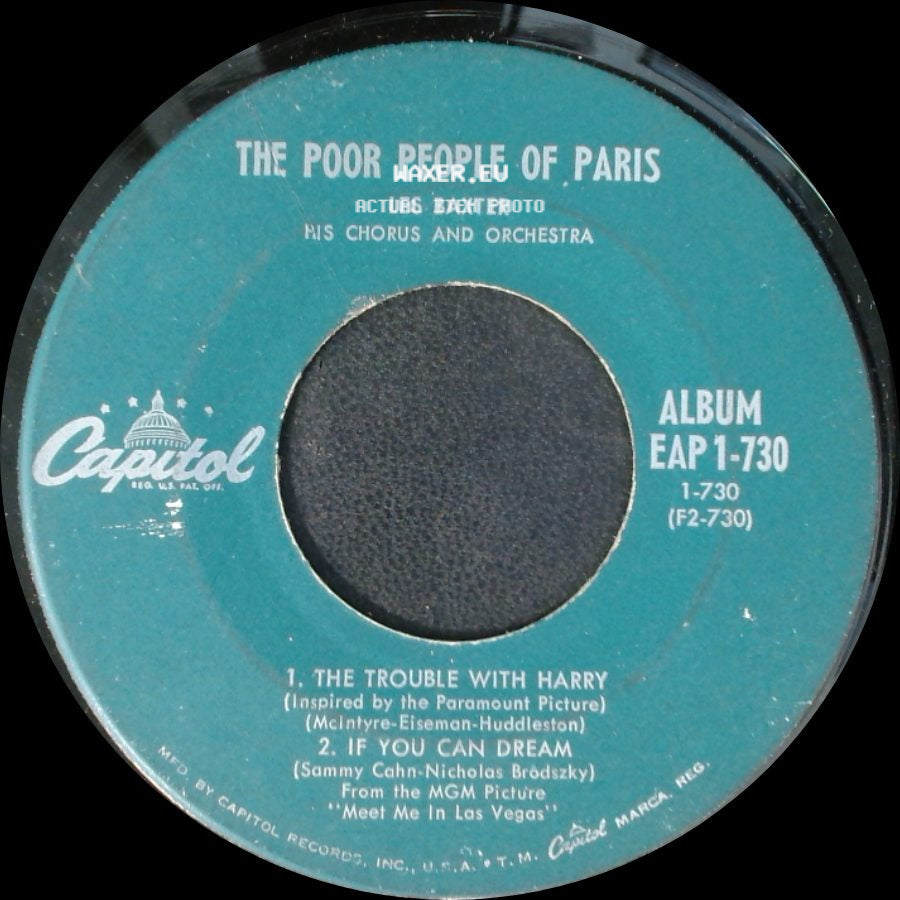 Les Baxter His Chorus And Orchestra - The Poor People Of Paris / The Poor People Of Paris side A