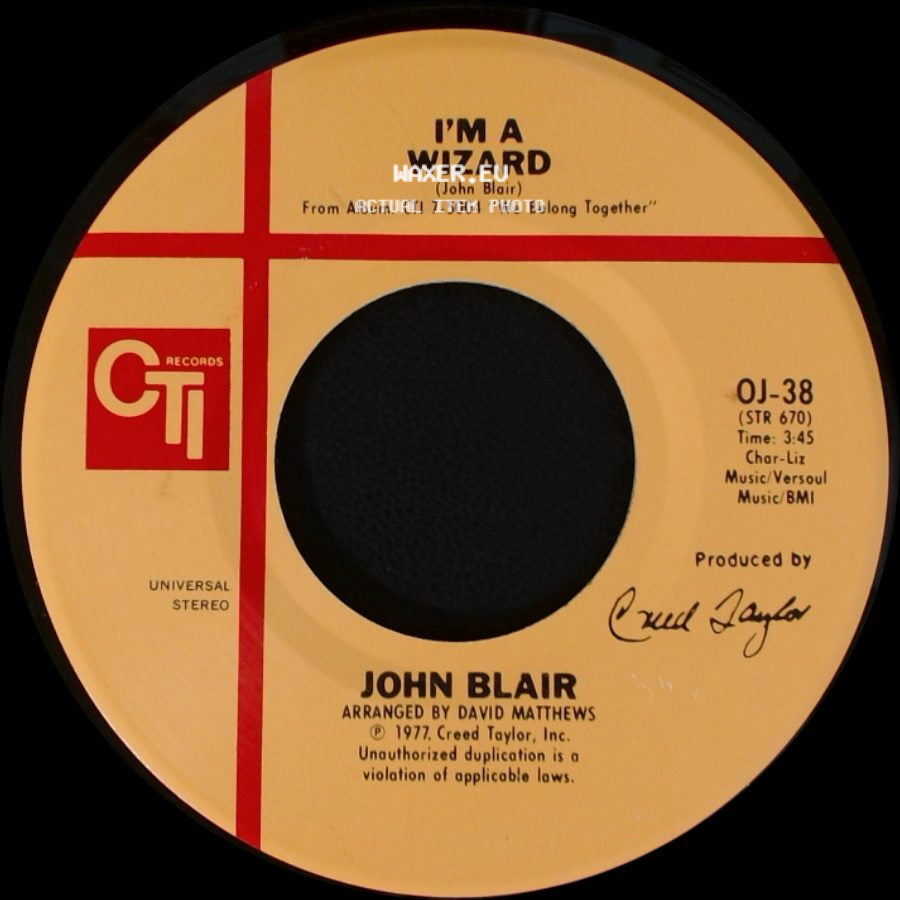 John Blair Featuring Googie Coppola / John Blair - We Belong Together / I'm A Wizard side B