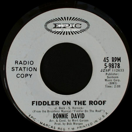 Ronnie David - Fiddler On The Roof / Love Theme From "Madame X" (Swedish Rhapsody) side A