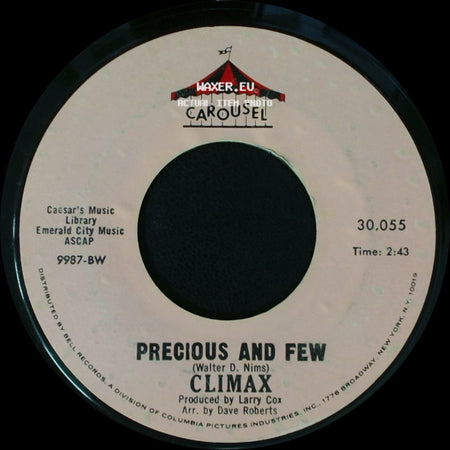 Climax - Park Preserve / Precious And Few side B