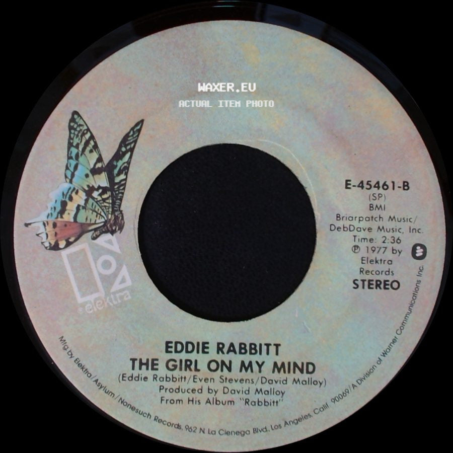 Eddie Rabbitt - The Girl On My Mind / Hearts On Fire side A