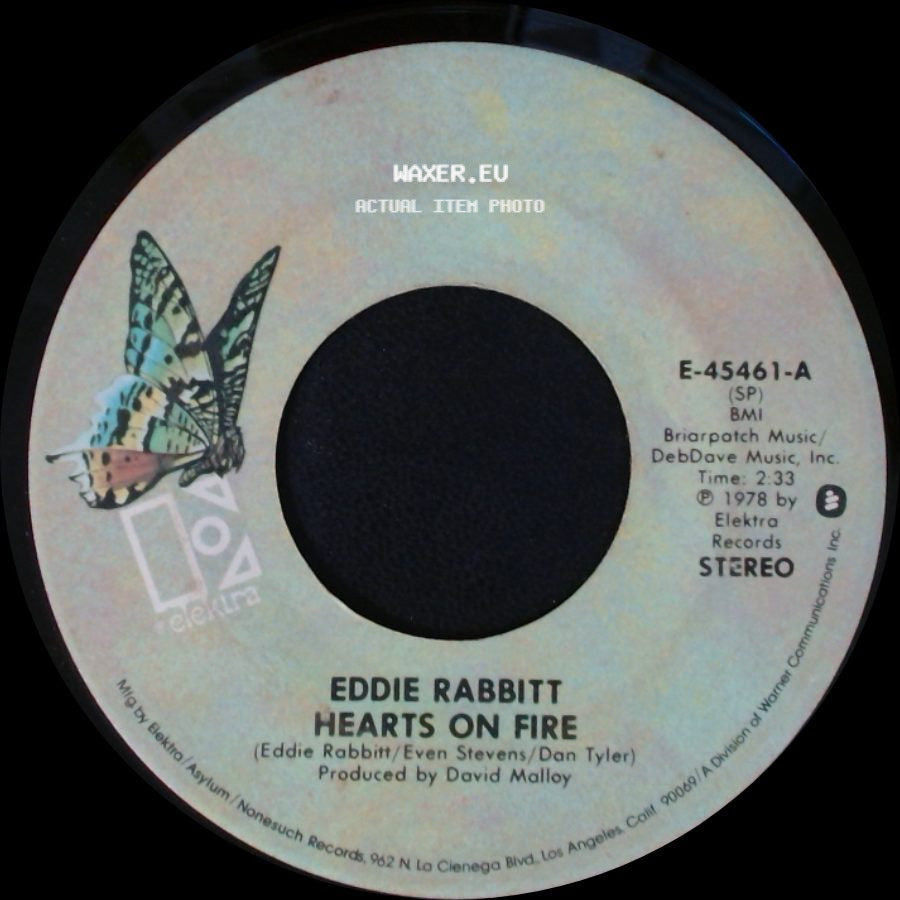 Eddie Rabbitt - The Girl On My Mind / Hearts On Fire side B