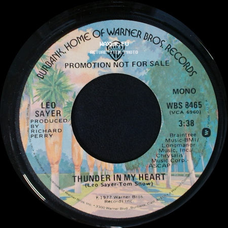 Leo Sayer - Thunder In My Heart / Thunder In My Heart side B