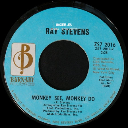 Ray Stevens - America, Communicate With Me / Monkey See, Monkey Do side B