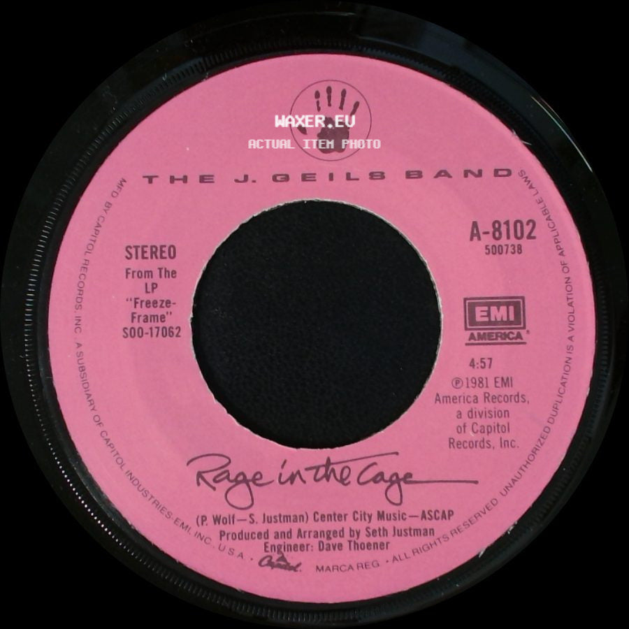 The J. Geils Band - Rage In The Cage / Centerfold side A