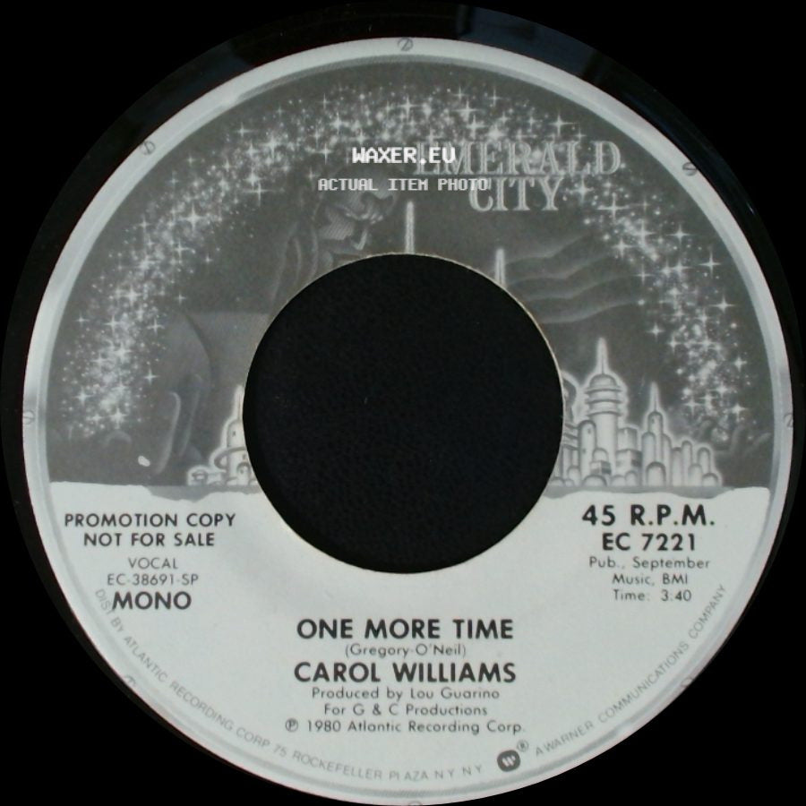 Carol Williams - One More Time / One More Time side B