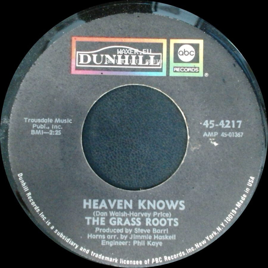 The Grass Roots - Heaven Knows / Don't Remind Me side A