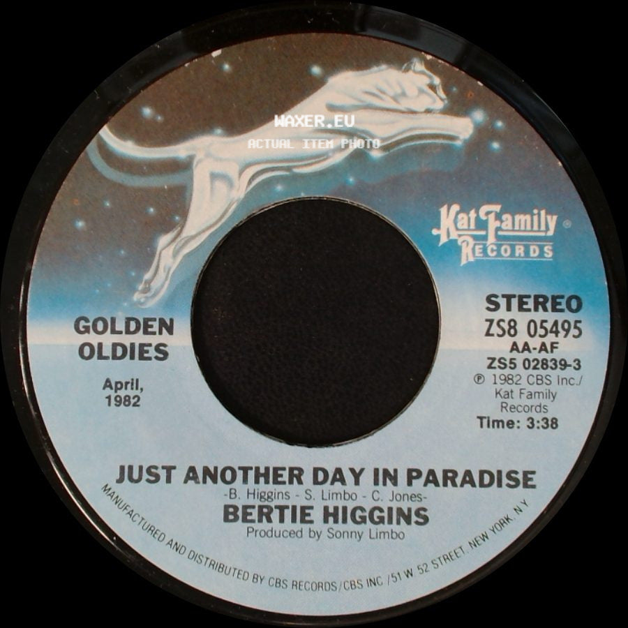 Bertie Higgins - Key Largo / Just Another Day In Paradise side B