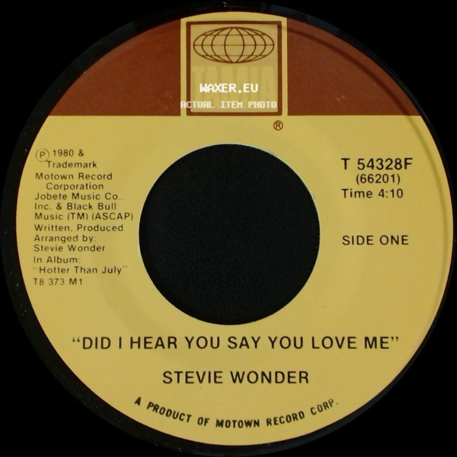 Stevie Wonder - "Did I Hear You Say You Love Me" / As If You Read My Mind side A