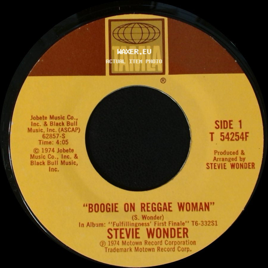 Stevie Wonder - Boogie On Reggae Woman / Seems So Long side A