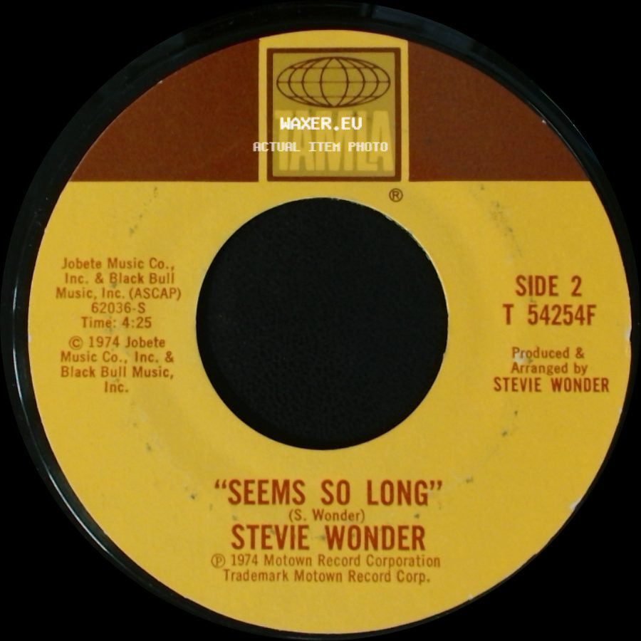 Stevie Wonder - Boogie On Reggae Woman / Seems So Long side B