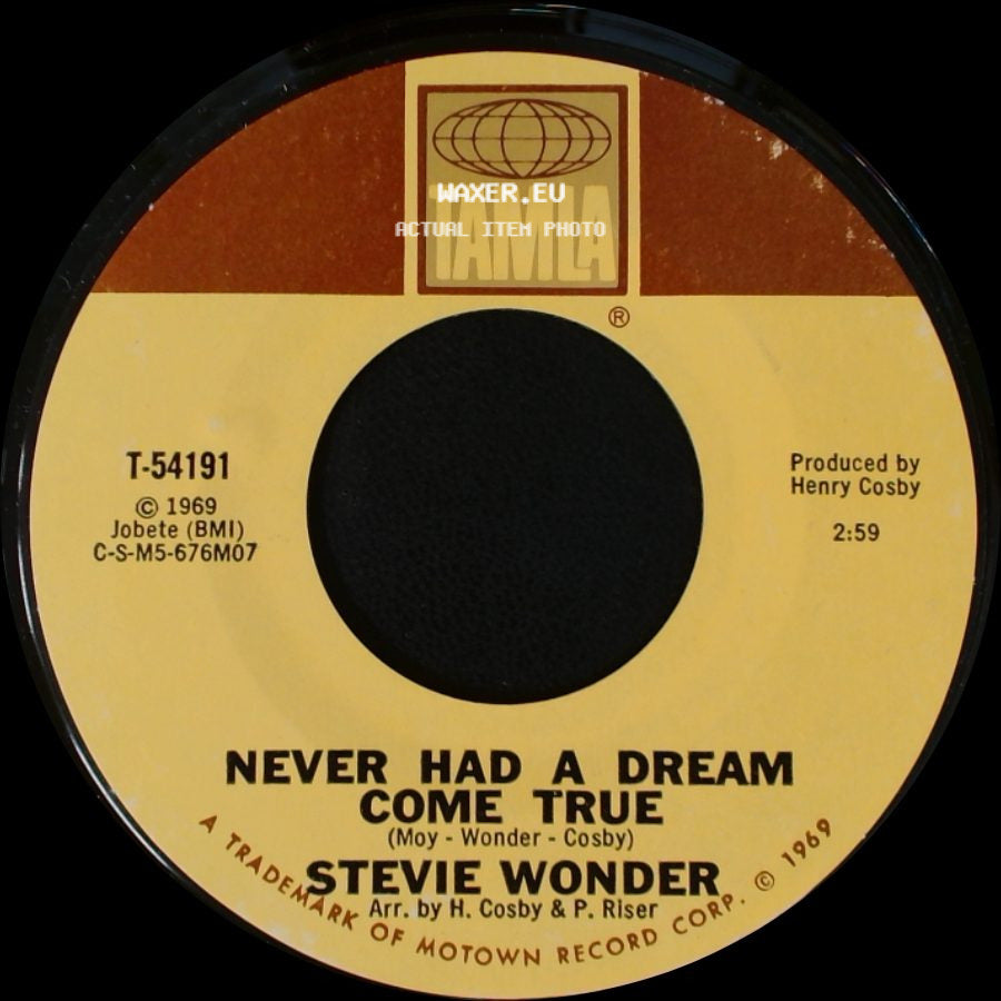 Stevie Wonder - Never Had A Dream Come True / Somebody Knows, Somebody Cares side A