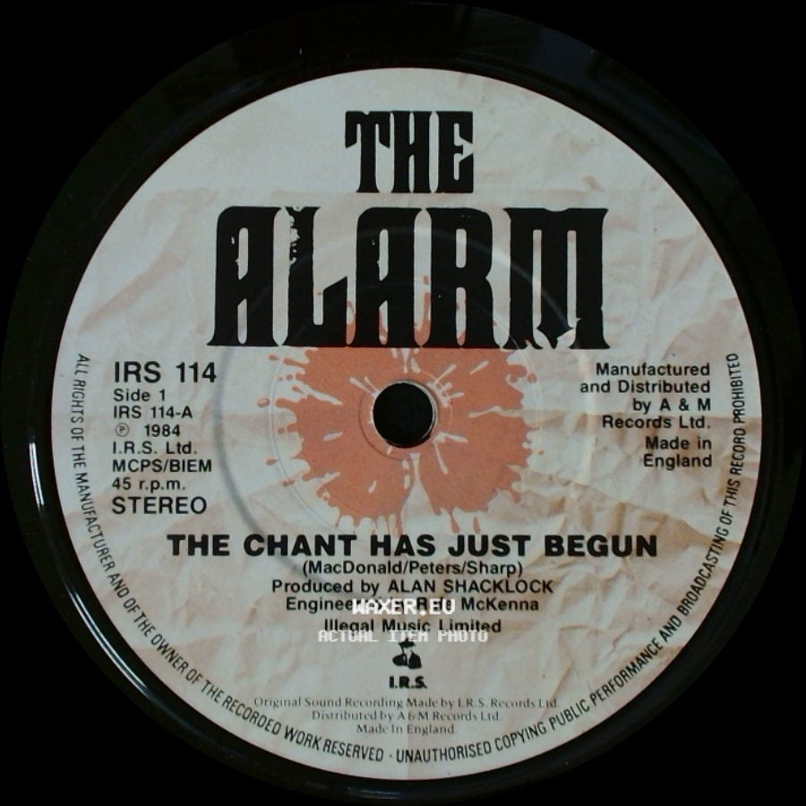The Alarm - The Chant Has Just Begun / The Bells Of Rhymney side A
