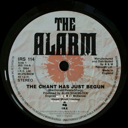 The Alarm - The Chant Has Just Begun / The Bells Of Rhymney side A