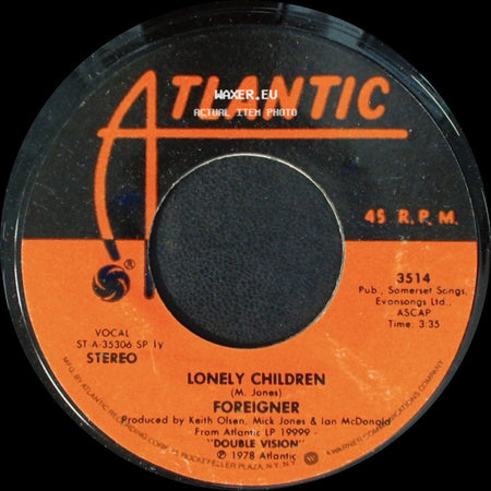 Foreigner - Lonely Children / Double Vision side A