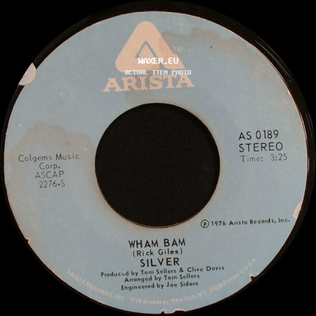 Silver - Right On Time / Wham Bam side B