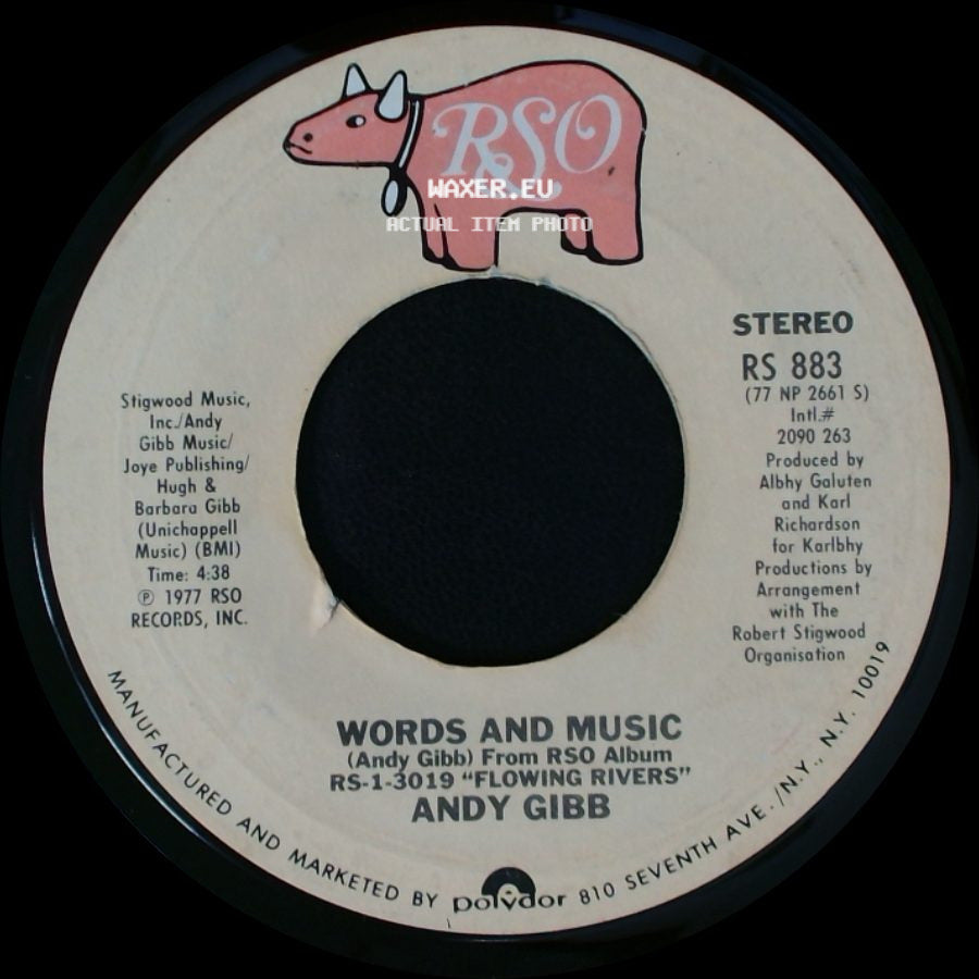 Andy Gibb - Words And Music / (Love Is) Thicker Than Water side A
