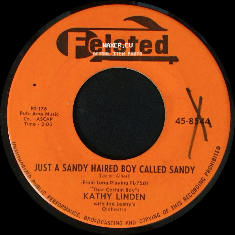 Kathy Linden - Just A Sandy Haired Boy Called Sandy / Kissin' Conversation side A
