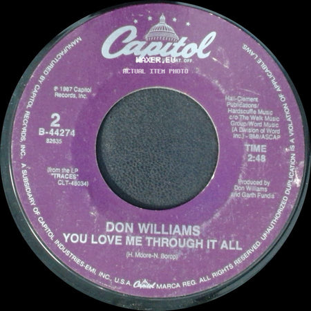 Don Williams - Old Coyote Town / You Love Me Through It All side B