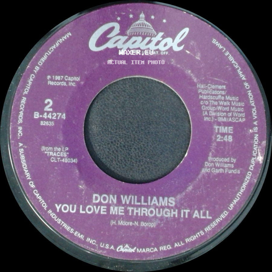 Don Williams - Old Coyote Town / You Love Me Through It All side B