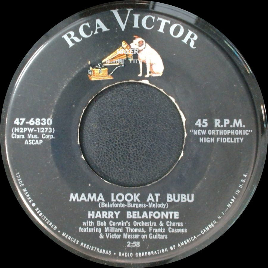 Harry Belafonte - Mama Look At Bubu / Don't Ever Love Me side A