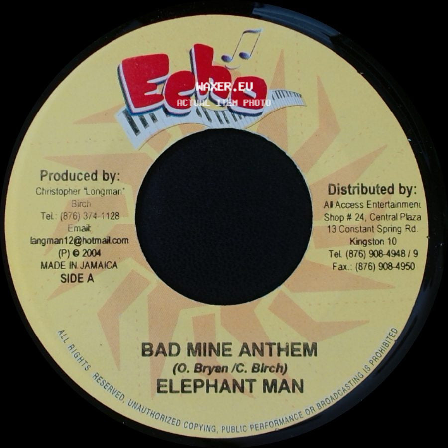 Elephant Man - Bad Mine Anthem / Military Riddim side A