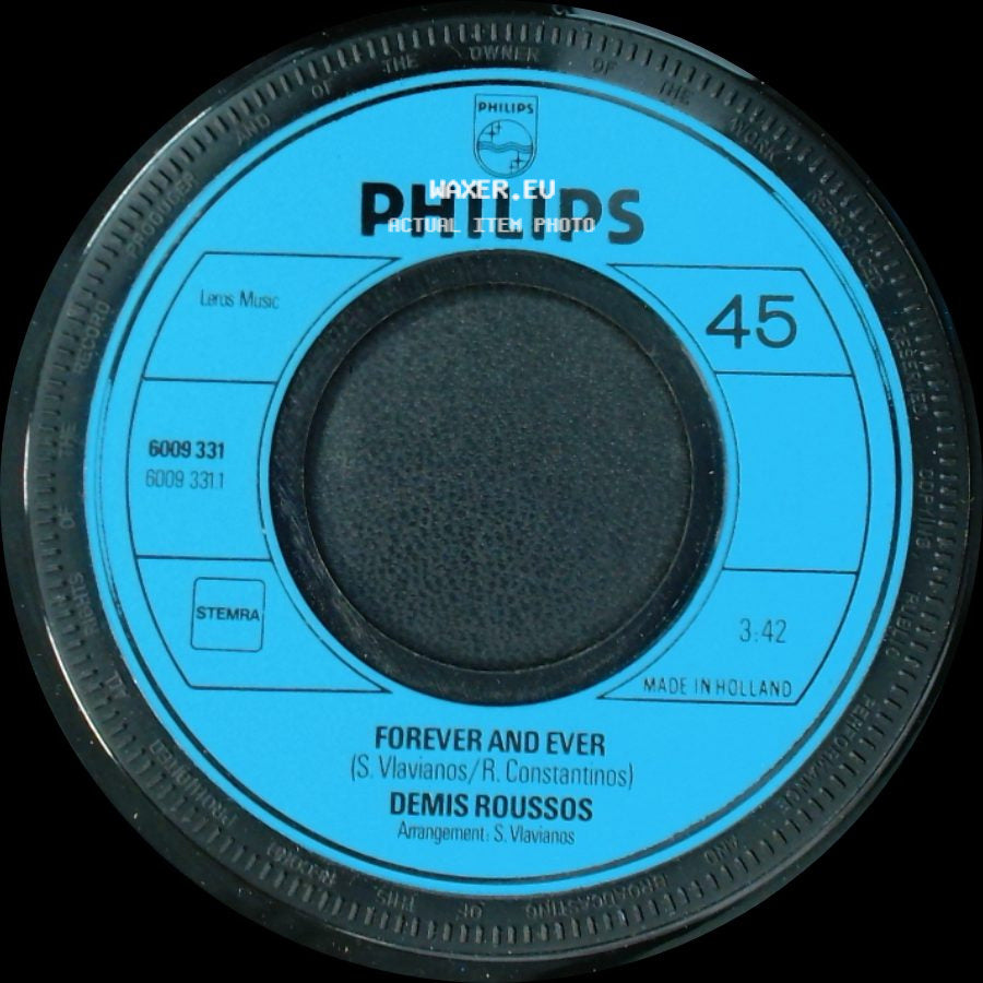 Demis Roussos / Demiro Roussos - Velvet Mornings / Forever And Ever side B