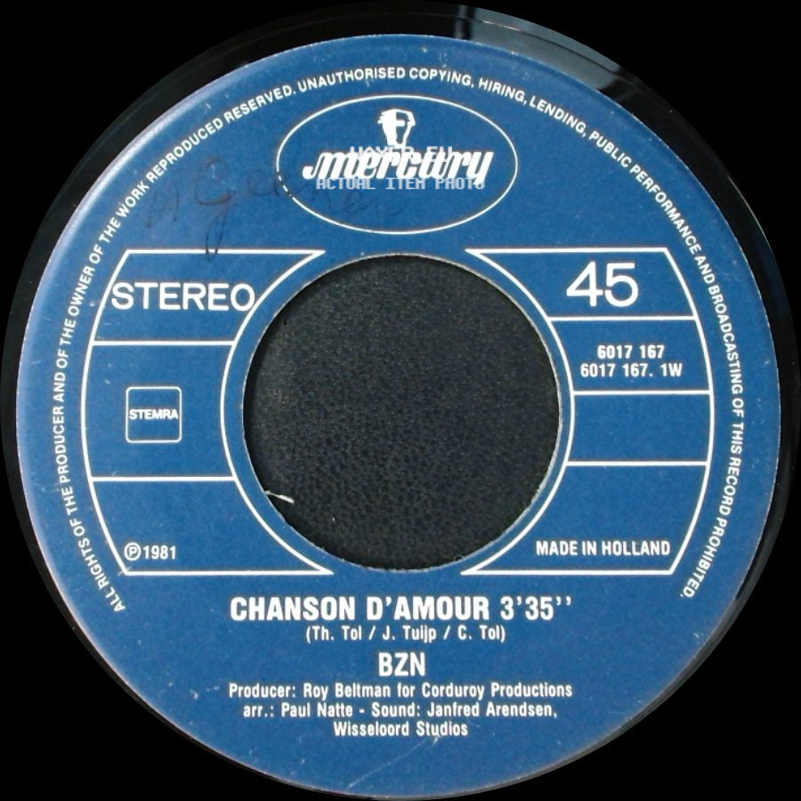 Bzn - Chanson D'amour / When Will You Love Me Again side A