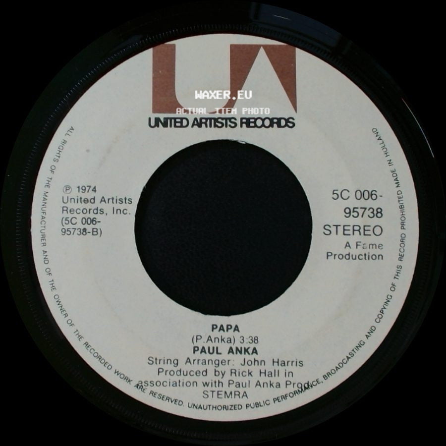 Paul Anka - (You're) Having My Baby / Papa side B