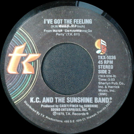 K.C. And The Sunshine Band - Let's Go Rock And Roll / I've Got The Feeling side B